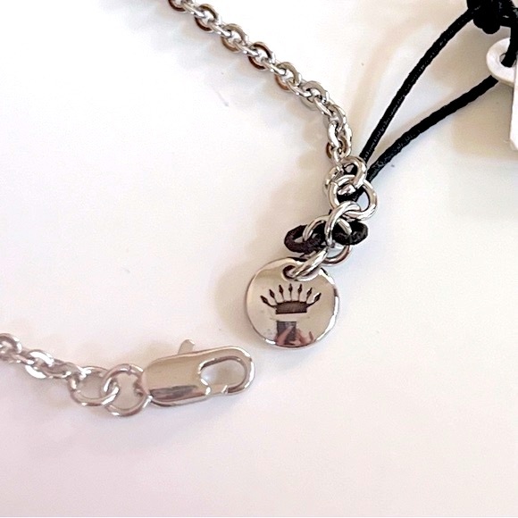 NWT Juicy Couture Pave Crystal Open Triangle Silver Tone Bracelet - Picture 8 of 15